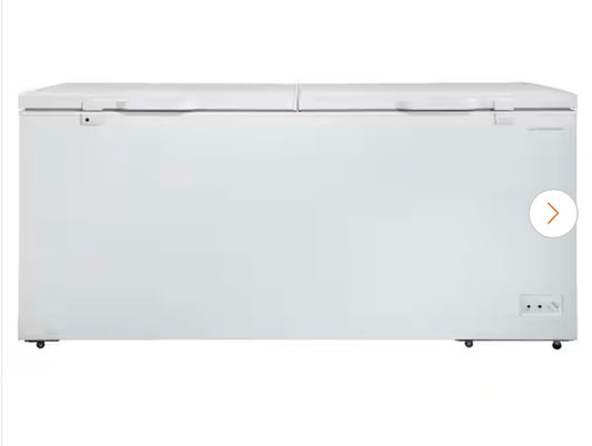 AC260296 Hamilton Beach 79.1 in. 21.0 cu. ft. Manual Defrost Chest Freezer in White - HZ9212 (minor dent)