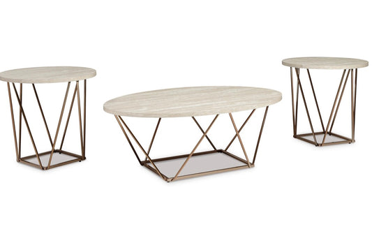 AH181 Tarica Faux Marble Table (Set of 3)