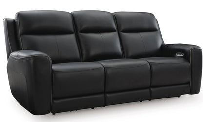 AH202 5Z-Relaxation Dual Power Leather Reclining Sofa(Minor tear)