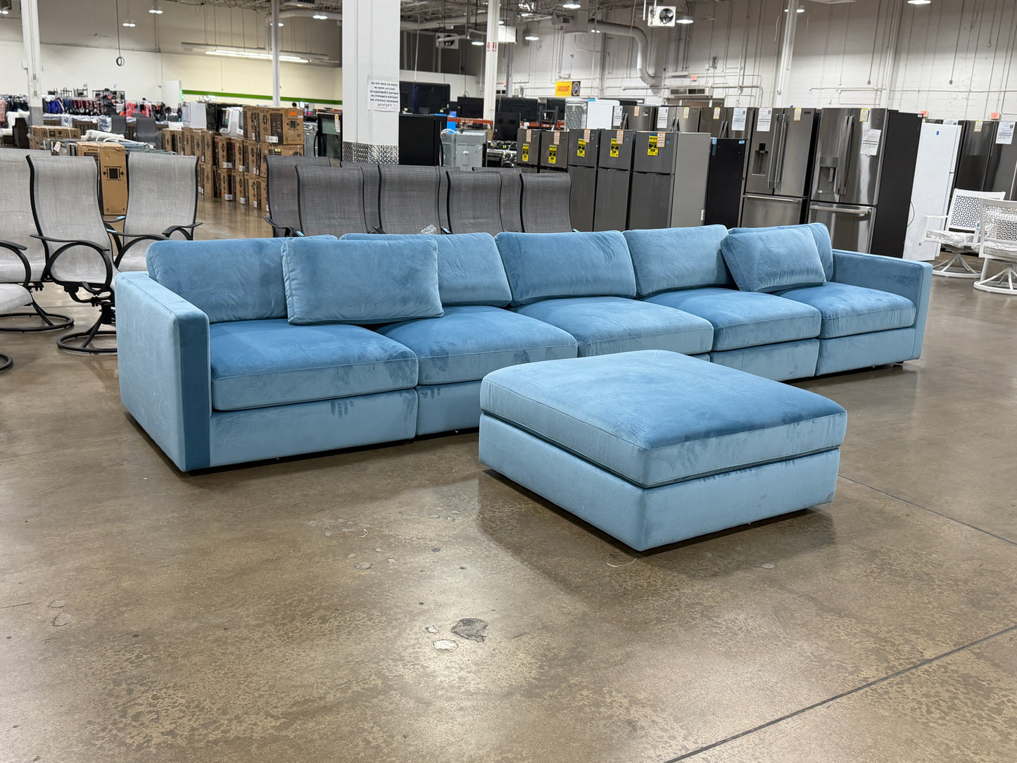 IDF240522 Sectional Sofa Tatum ROY-007 with ottoman