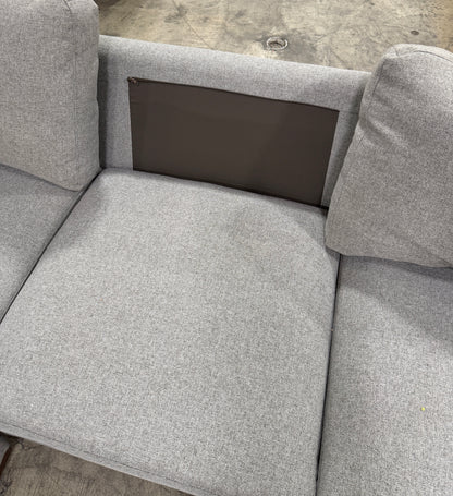 CS260010 Langdon Fabric Sectional with Chaise and Storage Ottoman(missing cushion)