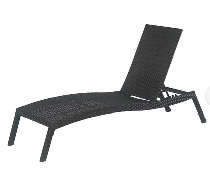 BJF250460 Berkley Jensen Wicker Stack Chaise Lounge + Cushion
