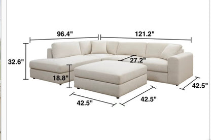 CS260068 Andee Fabric Sectional with Ottoman(inbox)