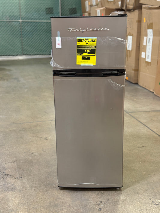 AC250280 Frigidaire, 2 Door Apartment Size Refrigerator/Freezer Combo, 7.5 cu ft, Platinum Series, Stainless, 23" D x 21.5" W x 55.5" H