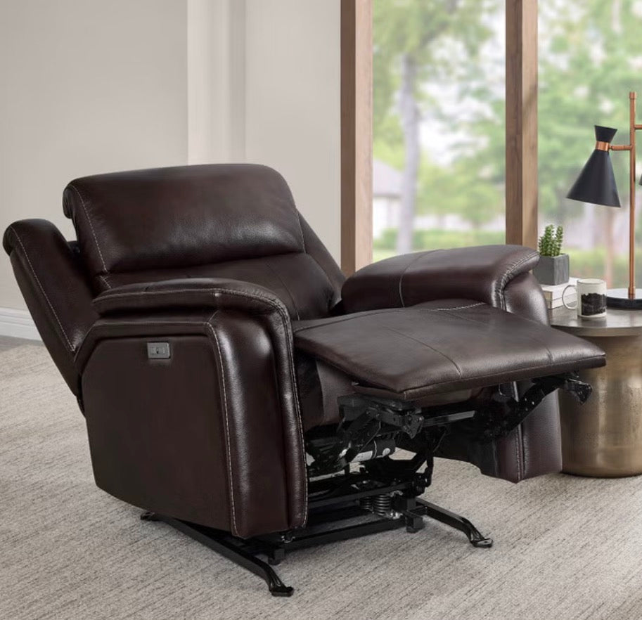 CS260003 Barcalounger Bryson Leather Power Rocker Recliner with Power Adjustable Headrest
