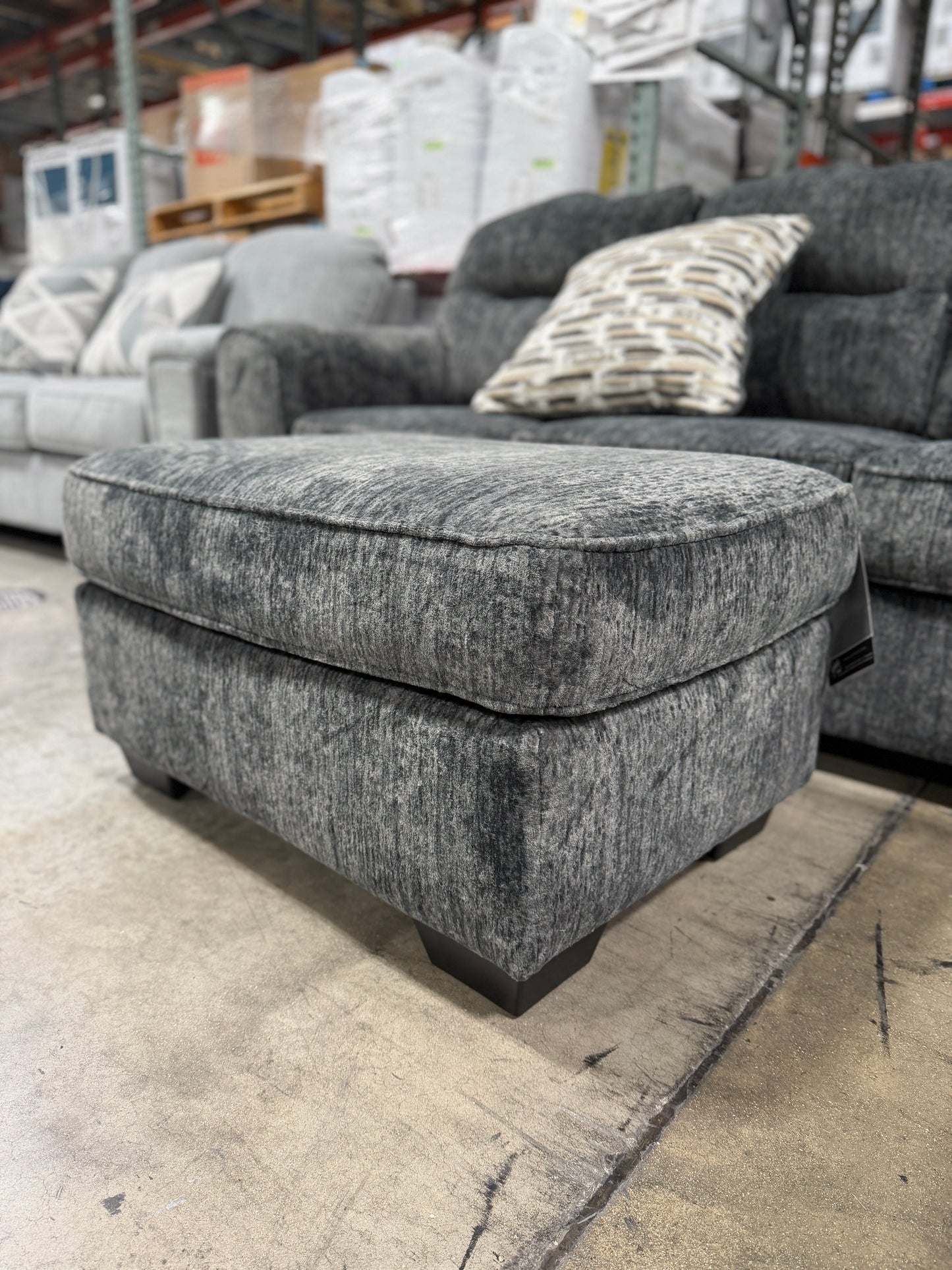 AH102 Biddeford 3-Piece Sectional Sofa with Ottoman(Torn cushion)