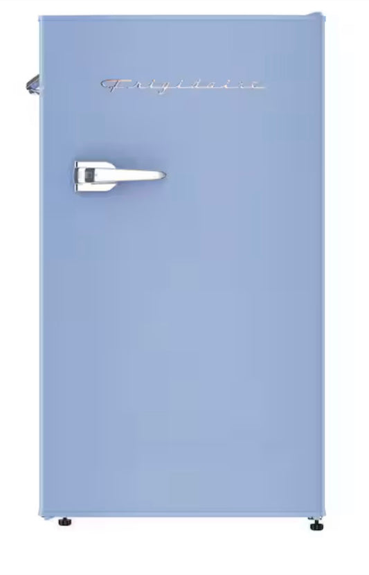 AC260406 Frigidaire 3.2 cu. ft. Retro Vintage Compact Mini Fridge in Blue - EFR376 (major dents)