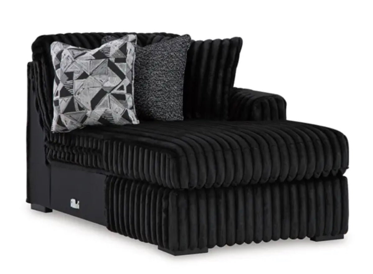 AH215 Ashley Furniture Midnight-Madness Right-Arm Facing Corner Chaise(Damaged)