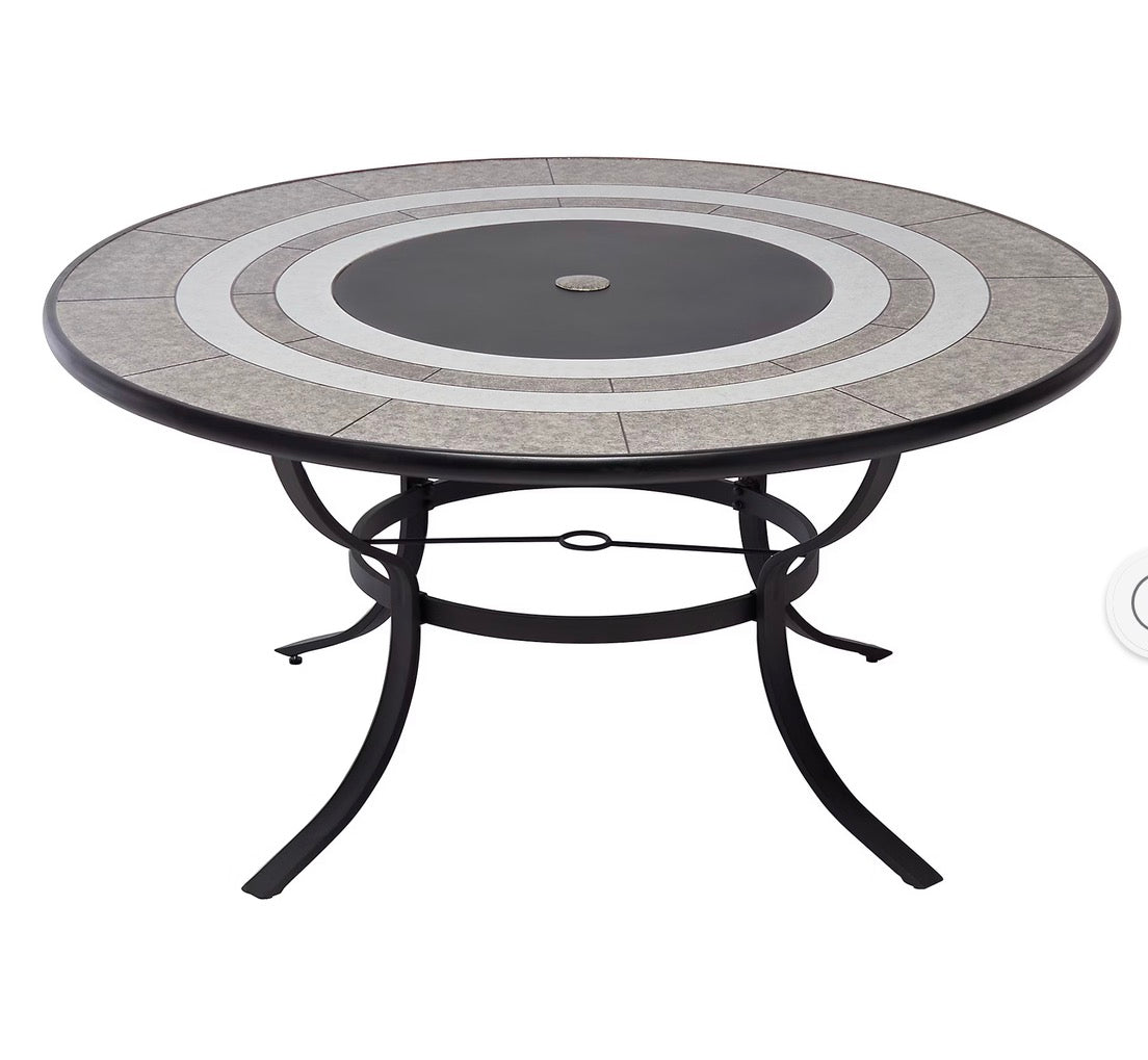 BJF250395 Berkley Jensen Stoneacre 1-Pc. Aluminum Sling Outdoor Dining Table(Damaged)