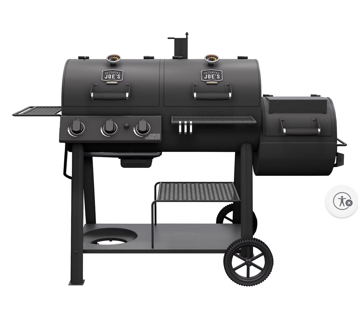 BJF250446 Oklahoma Joe's Canyon Combo Charcoal/Gas Smoker and Grill (Minor Cosmetic Flaw)