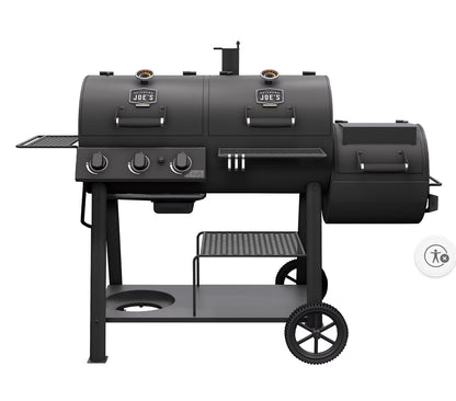BJF250446 Oklahoma Joe's Canyon Combo Charcoal/Gas Smoker and Grill (Minor Cosmetic Flaw)
