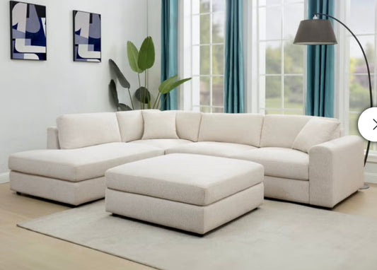 CS260068 Andee Fabric Sectional with Ottoman(inbox)