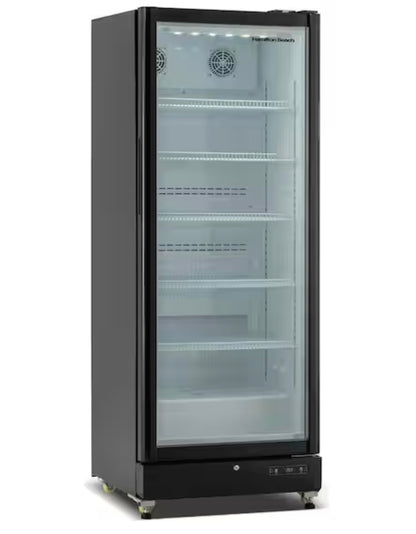 AC260369 Hamilton Beach 17 cu. ft. Commercial Glass Door Refrigerator in Black - HBCBC1710(minor dent)