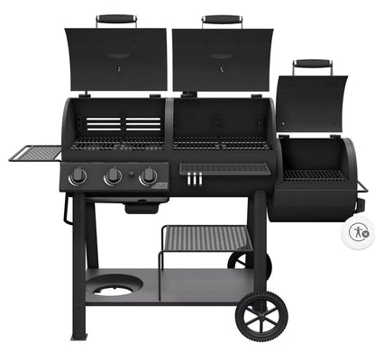 BJF250446 Oklahoma Joe's Canyon Combo Charcoal/Gas Smoker and Grill (Minor Cosmetic Flaw)