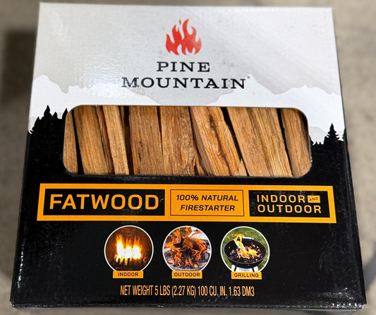 AC250884 Pine Mountain, Fatwood StarterStikk, Natural Firestarting Sticks for Campfire, Fireplace, Wood Stove, Fire Pit, Indoor & Outdoor Use / 5lbs