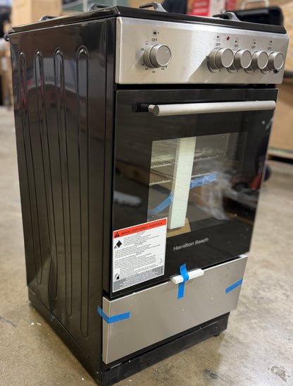 AC260006 Hamilton Beach 20 In. Gas Range Oven with Shallow Tray in Stainless Steel - Dented