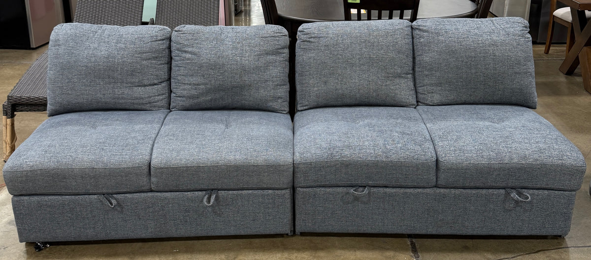 BJF250476 Laguna Sectional with Pop-Up Sleeper & Storage Chaise(dirty)