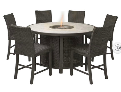 BJF250386 Berkley Jensen Randolph 7-Pc. High Fire Dining Set(Missing top lid. Scratched. Door is damaged.)