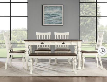 BJF250376 Joanna 6-Pc. Farmhouse Dining Set - Table Minor Damage