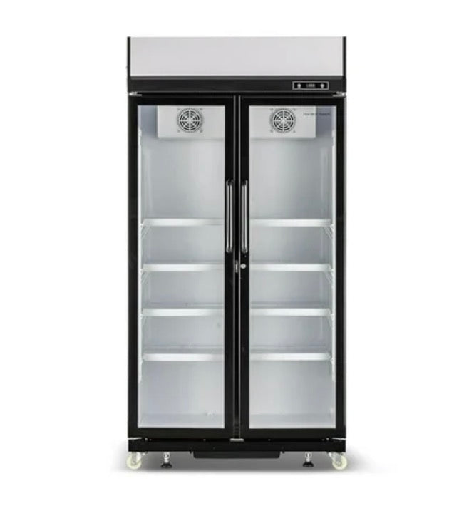 AC260280 Hamilton Beach 20.5 Cu Ft Commercial Glass Door Refrigerator HBCBC2050 (Back-Major Dents)