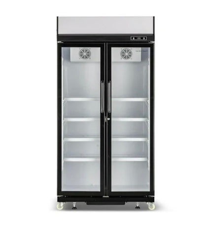 AC260280 Hamilton Beach 20.5 Cu Ft Commercial Glass Door Refrigerator HBCBC2050 (Back-Major Dents)