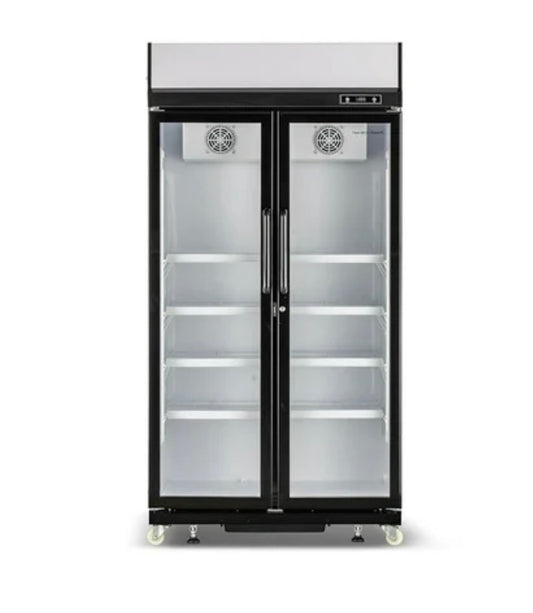 AC260280 Hamilton Beach 20.5 Cu Ft Commercial Glass Door Refrigerator HBCBC2050 (Back-Major Dents)
