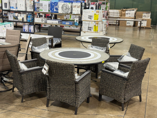 AC250493 Rochdale Dining Chairs(6pcs) + Dining Table