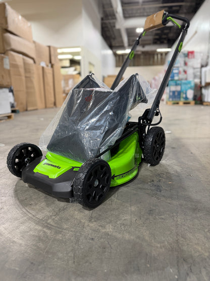 AC250697 Greenworks - 80-Volt 21-Inch Self-Propelled Lawn Mower with 4.0Ah Battery and Charger - Green
