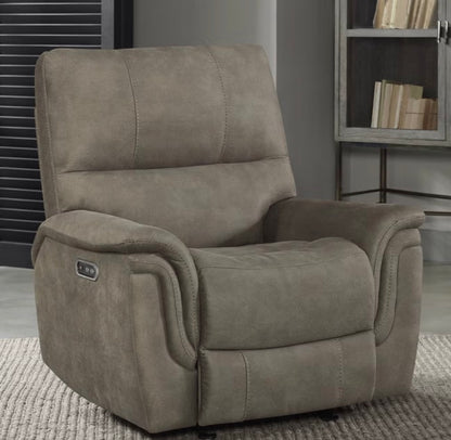 CS260018 Barcalounger Fabric Power Glider Recliner with Power Headrest(Power cord is damaged)