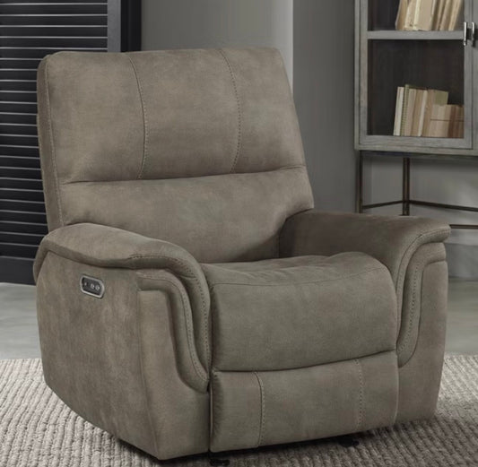 CS260018 Barcalounger Fabric Power Glider Recliner with Power Headrest(Power cord is damaged)