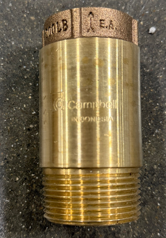 AC250909 Campbell 1-1/2 in. FIP X 1-1/2 in. FIP Red Brass Spring Check Valve
