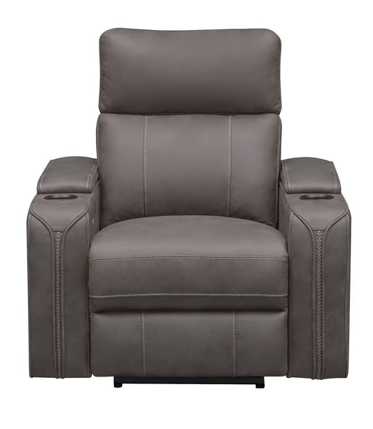 BJF250380 Abbyson Home Marvel Fabric Power Recliner - Gray