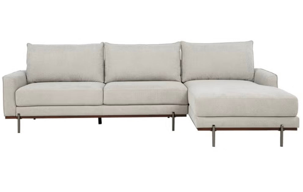CS260025 Myla 2-piece Fabric Sofa Chaise(Broken wooden frame)