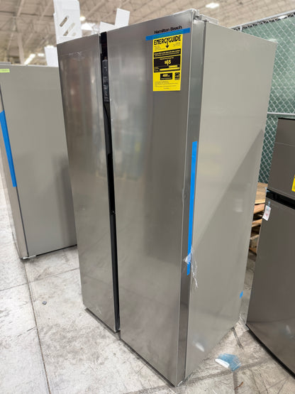 AC250636 Hamilton Beach 20.6 cu. ft. Countertop Depth Side-by-Side Refrigerator in Stainless Steel Look HZ4602