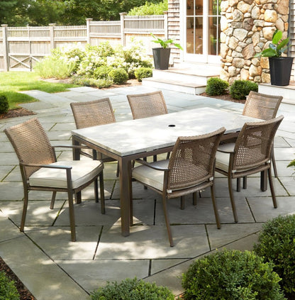 BJF250416 Berkley Jensen Oak Crest 7 Pc Dining Set(Table-damage)