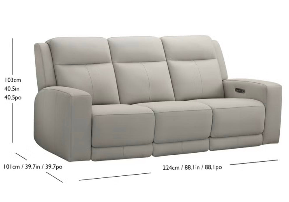 CS260076 Wren Leather Power Reclining Sofa with Power Headrests