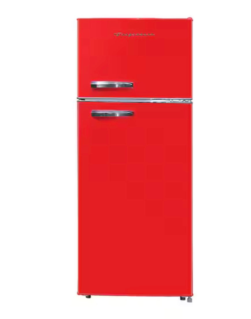 AC260352 Frigidaire 21.5 in. Wide 7.5 cu.ft. Retro Mini Refrigerator in Red with Top Freezer - EFR753