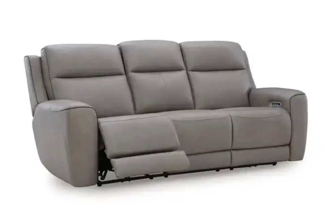 AH205 Ashley 5Z-Comfort Coin Leather Power Reclining Sofa