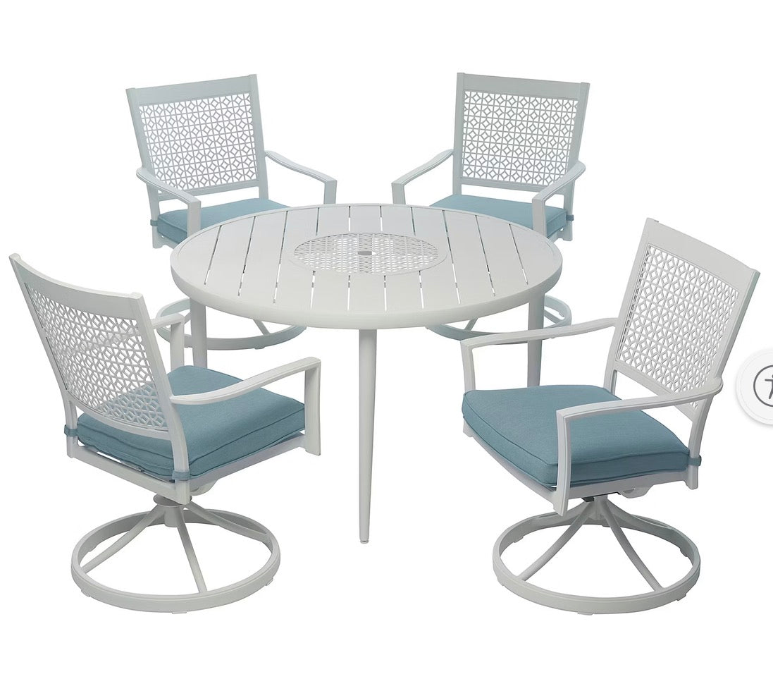 BJF250411 Berkley Jensen Highland 5-Pc. Outdoor Metal Dining Set