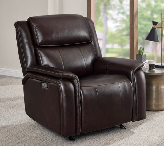 CS260003 Barcalounger Bryson Leather Power Rocker Recliner with Power Adjustable Headrest