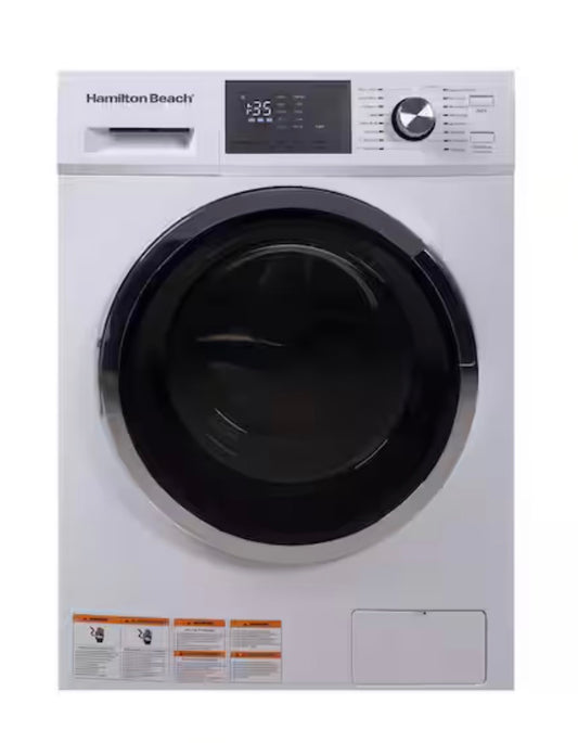 AC260403 HBWD270 Hamilton Beach 2.7 cu. ft. White All-in-One Front Loading Washer and Dryer Combo (major dent)