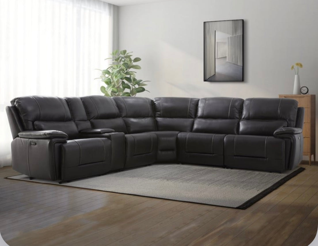 CS260075 Gilman Creek Malachi Leather Power Reclining Sectional