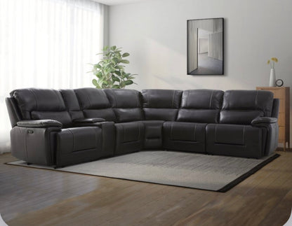 CS260075 Gilman Creek Malachi Leather Power Reclining Sectional