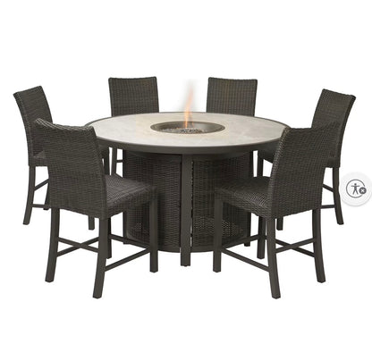 BJF250438 Berkley Jensen Randolph 7-Pc. High Fire Dining Set(Missing Top)