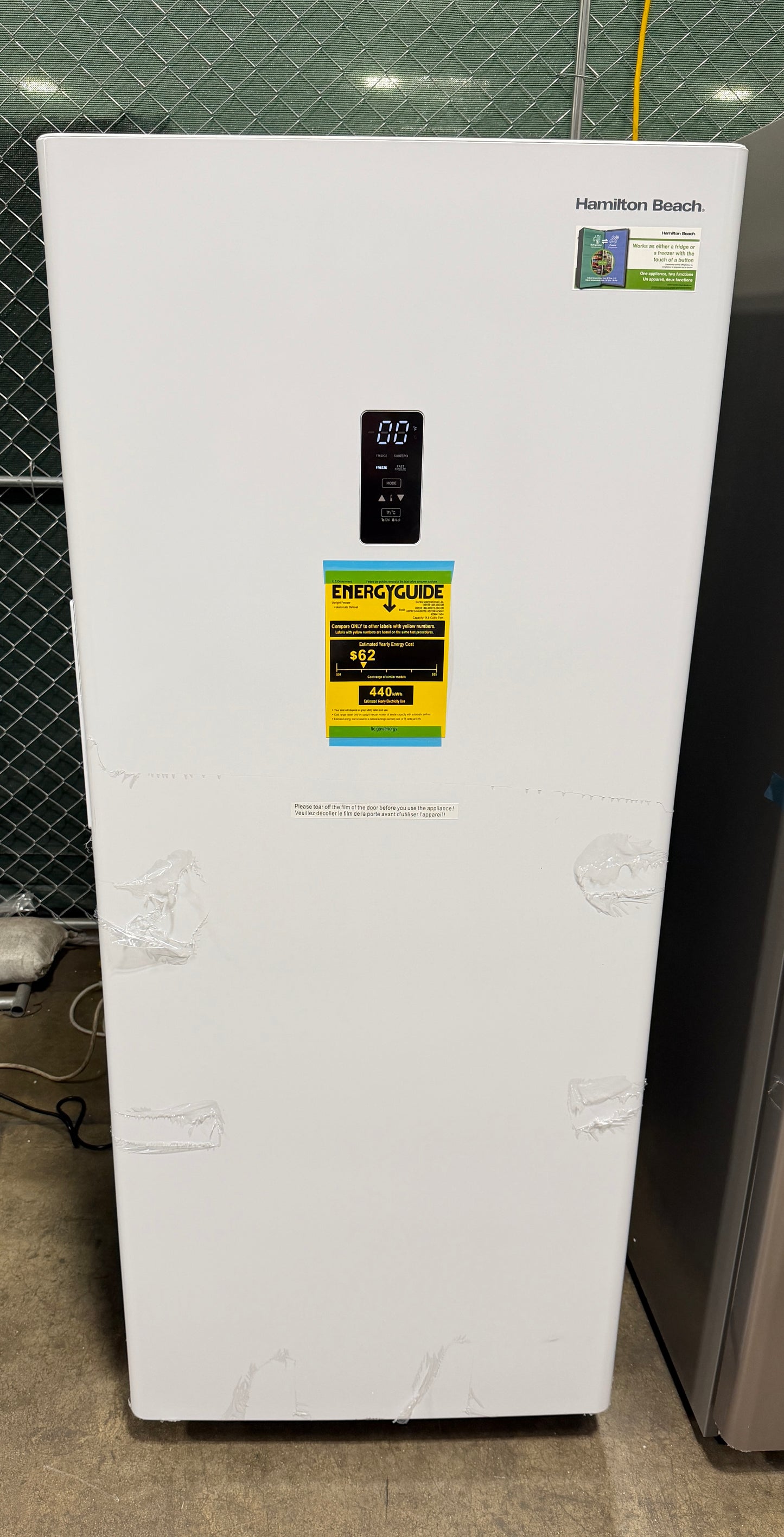 AC260278 HBFRF1495 Hamilton Beach 14 cu ft Upright Convertible Fridge/Freezer-Frost