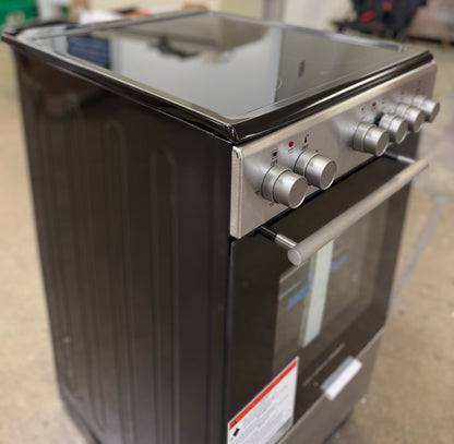 AC260005 Hamilton Beach 20 in. 4-Burner Electric Range Oven with Shallow Tray in Stainless Steel HBRC204-T - DENTED