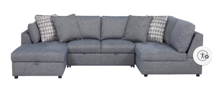 BJF250370 Laguna Sectional with Pop-Up Sleeper & Storage Chaise - Damaged