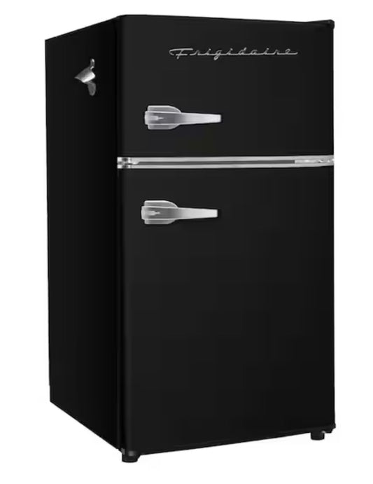 AC260408 Frigidaire 3.1 cu. ft. 2 Door Retro Mini Fridge in Black - EFR840 (minor dent)