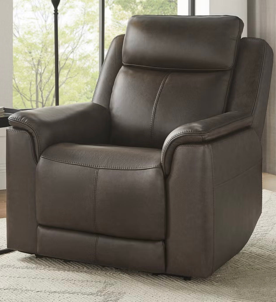 CS260030 Hamlin Leather Power Recliner with Power Headrest & Power Lumbar