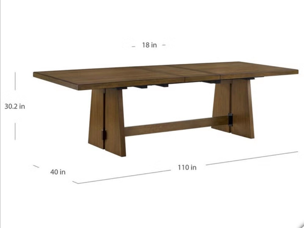 CS260053 Thomasville Kayde 92-110" Wood Dining Table